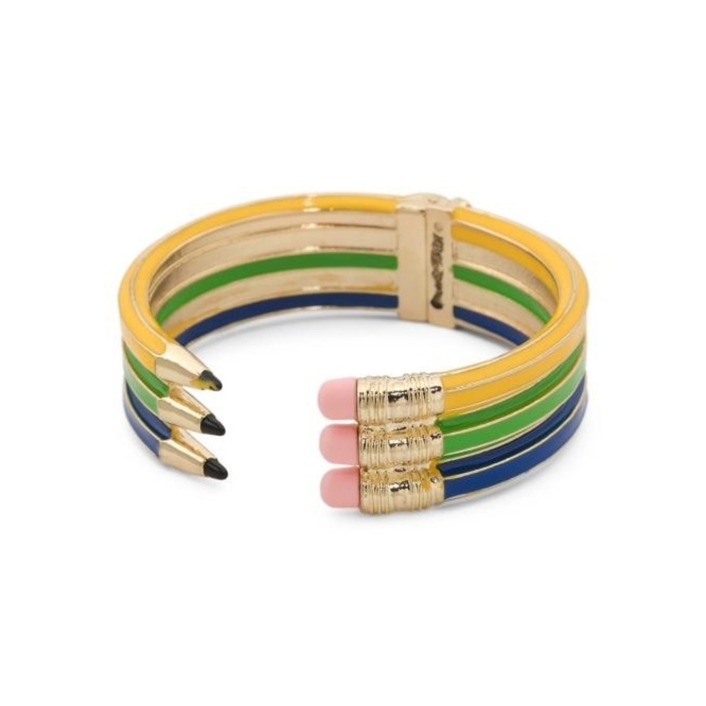 Betsey Johnson Triple Pencil Hinge Bracelet Teacher Gift Back to School NWT!
